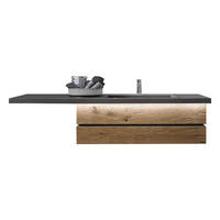 WASCHTISCHKOMBI 114,4 cm  - Eichefarben/Grau, MODERN, Holz/Stein (114,4cm) - Valdera