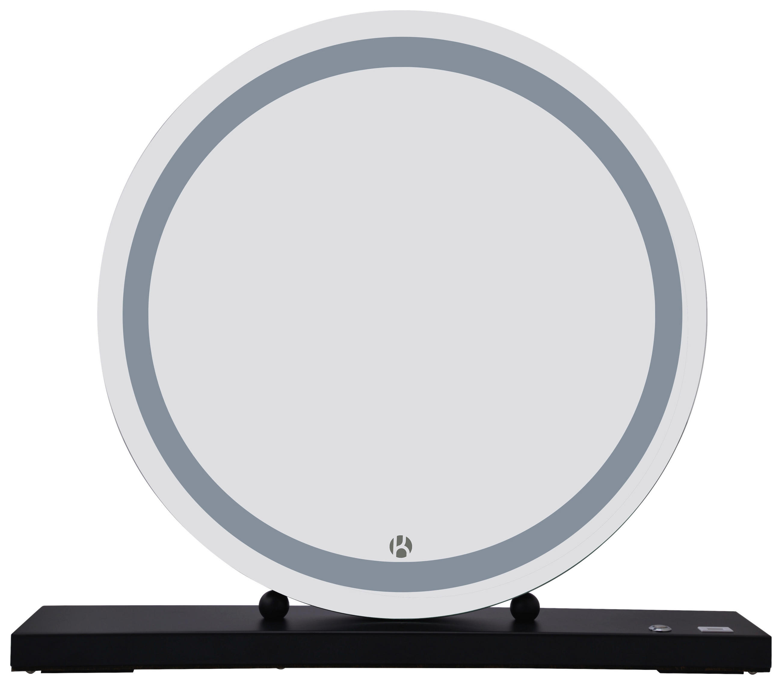 NÁSTĚNNÉ ZRCADLO 53/10/60 cm  - černá, Basics, kov/kompozitní dřevo (53/10/60cm) - MID.YOU