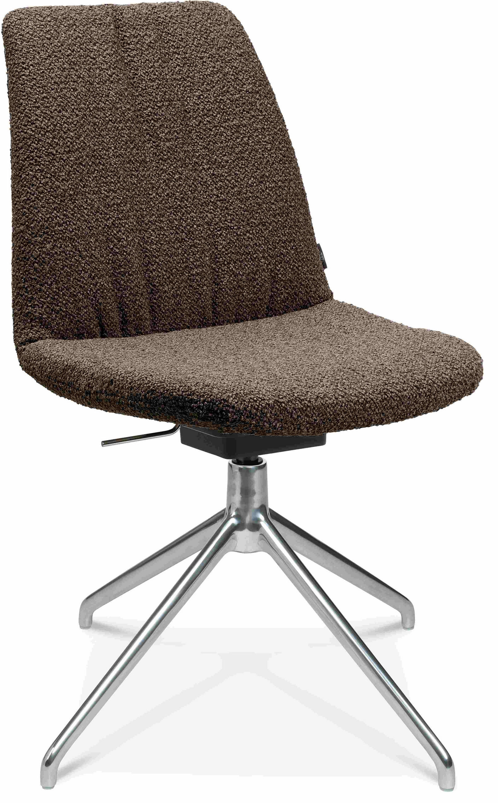 STUHL Flachgewebe Alufarben, Dunkelbraun  - Dunkelbraun/Alufarben, Design, Textil/Metall (46/81,5-84,5/55cm) - Johann Jakob
