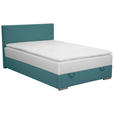 BOXBETT 140/200 cm  in Petrol  - Chromfarben/Petrol, KONVENTIONELL, Kunststoff/Textil (140/200cm) - Carryhome