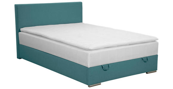 BOXBETT 140/200 cm  in Petrol  - Chromfarben/Petrol, KONVENTIONELL, Kunststoff/Textil (140/200cm) - Carryhome