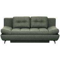 SCHLAFSOFA Flachgewebe Grün  inkl. Bettkasten  - Schwarz/Grün, Design, Textil/Metall (210/92/107cm) - Novel