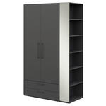 KLEIDERSCHRANK  in Anthrazit, Graphitfarben  - Anthrazit/Graphitfarben, Design, Holzwerkstoff/Metall (126,3/213,6/59,3cm) - Cantus