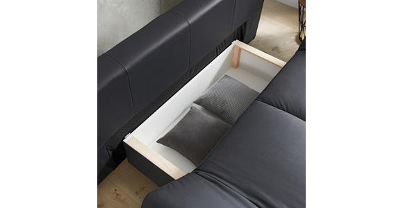 SCHLAFSOFA in Echtleder  - Chromfarben, Design, Leder/Metall (200/85/90cm) - Novel