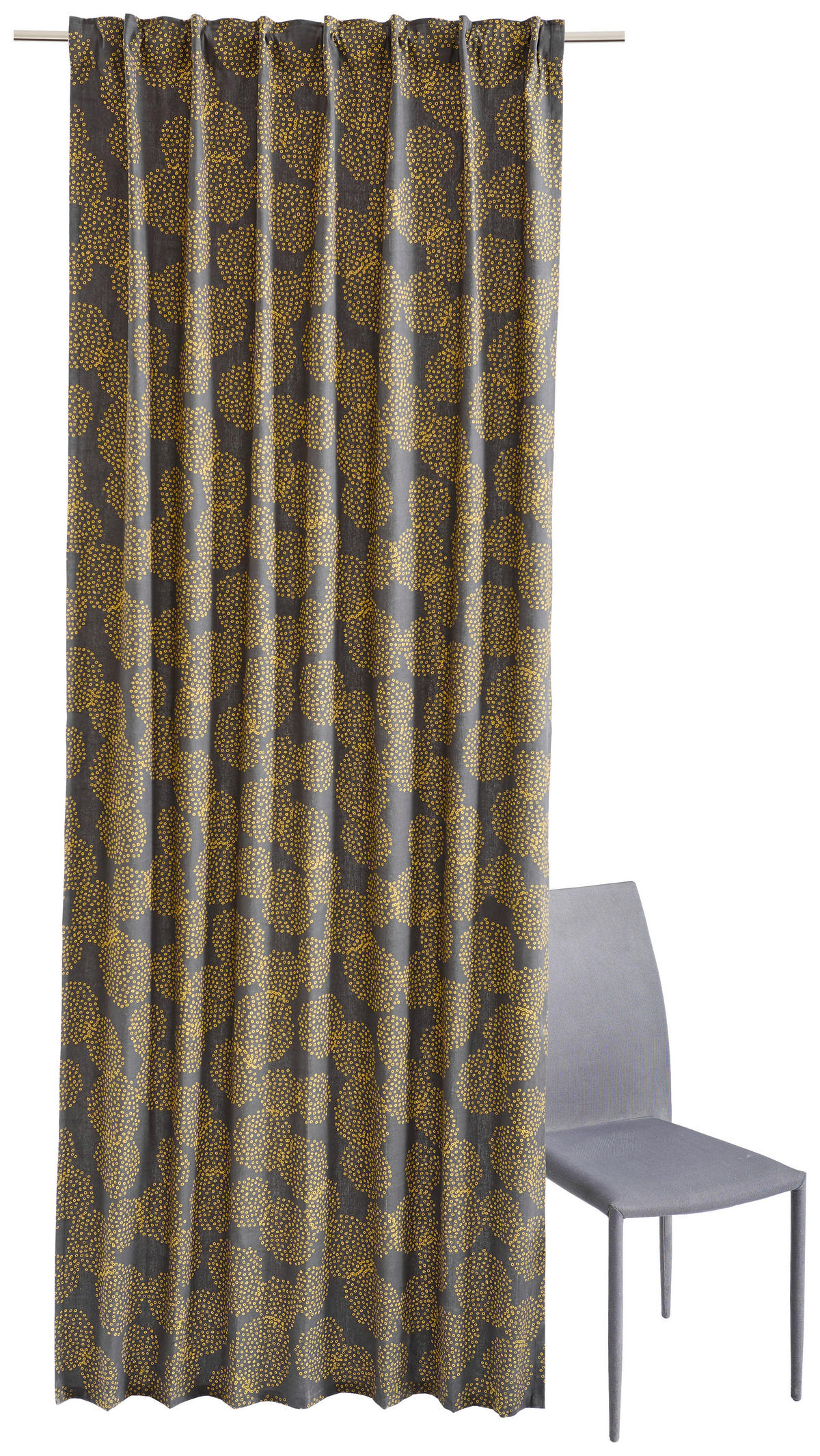 FERTIGVORHANG  blickdicht   130/250 cm  - Goldfarben/Schwarz, Basics, Textil (130/250cm) - Esprit