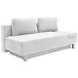 SCHLAFSOFA Flachgewebe Creme  - Chromfarben/Creme, Design, Holz/Textil (205/77-93/99cm) - Novel