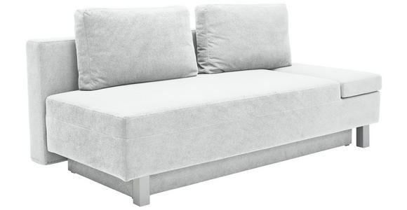 SCHLAFSOFA Flachgewebe Creme - Chromfarben/Creme, Design, Holz/Textil (205/77-93/99cm) - Novel