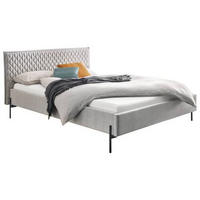 POLSTERBETT 160/200 cm  in Grau  - Anthrazit/Grau, Design, Textil/Metall (160/200cm) - Hasena