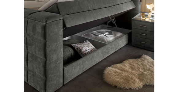 BOXSPRINGBETT 180/200 cm in Grau - Grau, KONVENTIONELL, Textil (180/200cm) - Carryhome
