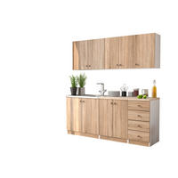 BLOK KUHINJA BEZ APARATA  bela, sonoma hrast  - sonoma hrast/boja hrasta, Konvencionalno, pločasti materijal/plastika (180cm)