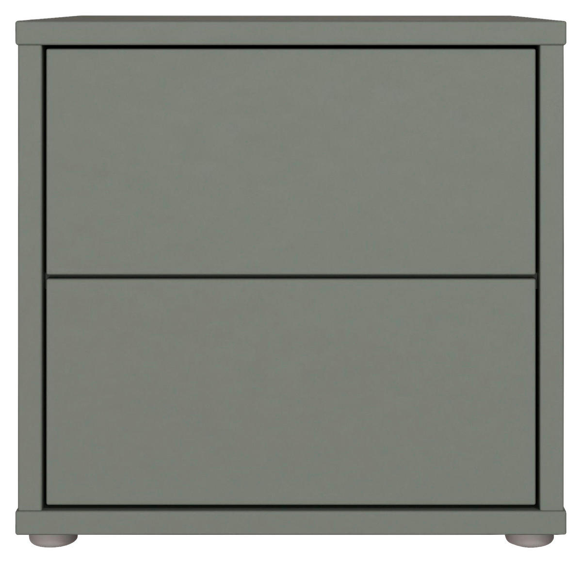 NACHTSCHRANK 50/48/42 cm  - Salbeigrün/Silberfarben, Trend, Holzwerkstoff/Kunststoff (50/48/42cm) - Carryhome