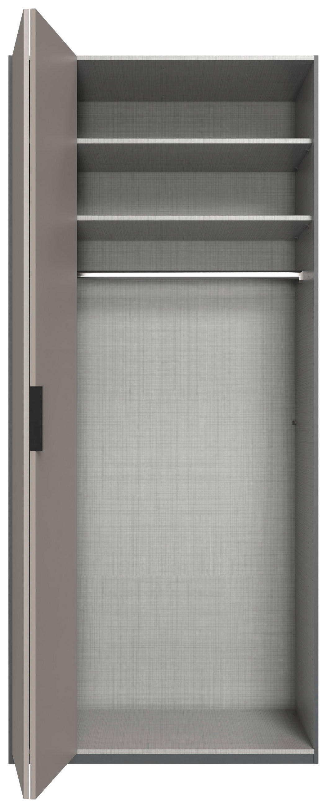 FALTTÜRENSCHRANK  in Graphitfarben, Grau, Sahara  - Schwarz/Graphitfarben, Design, Holzwerkstoff (100/236/58cm) - Boxxx