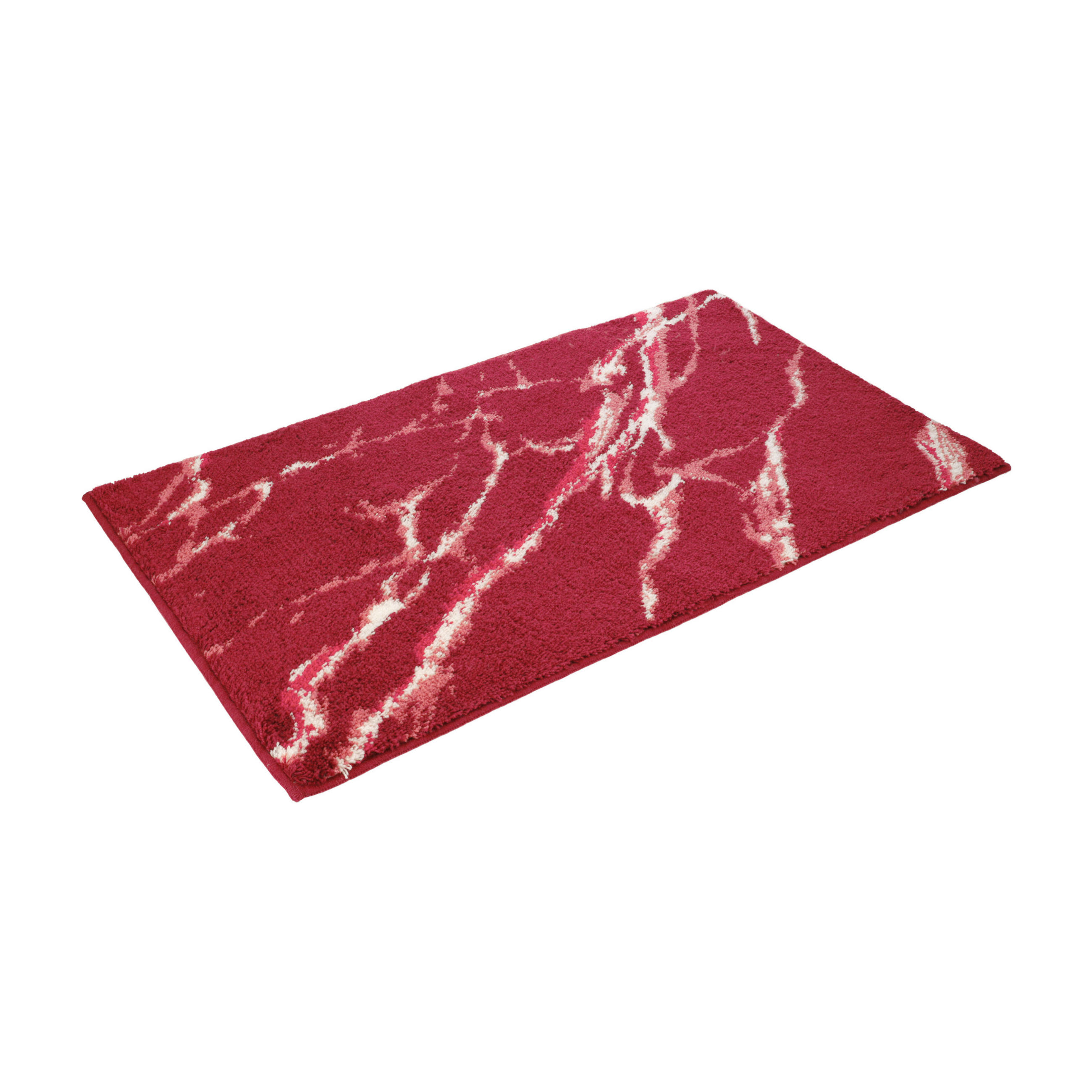 BADTEPPICH Marble Rot 60/100 cm  - Rot, Basics, Textil (60/100cm) - Vossen