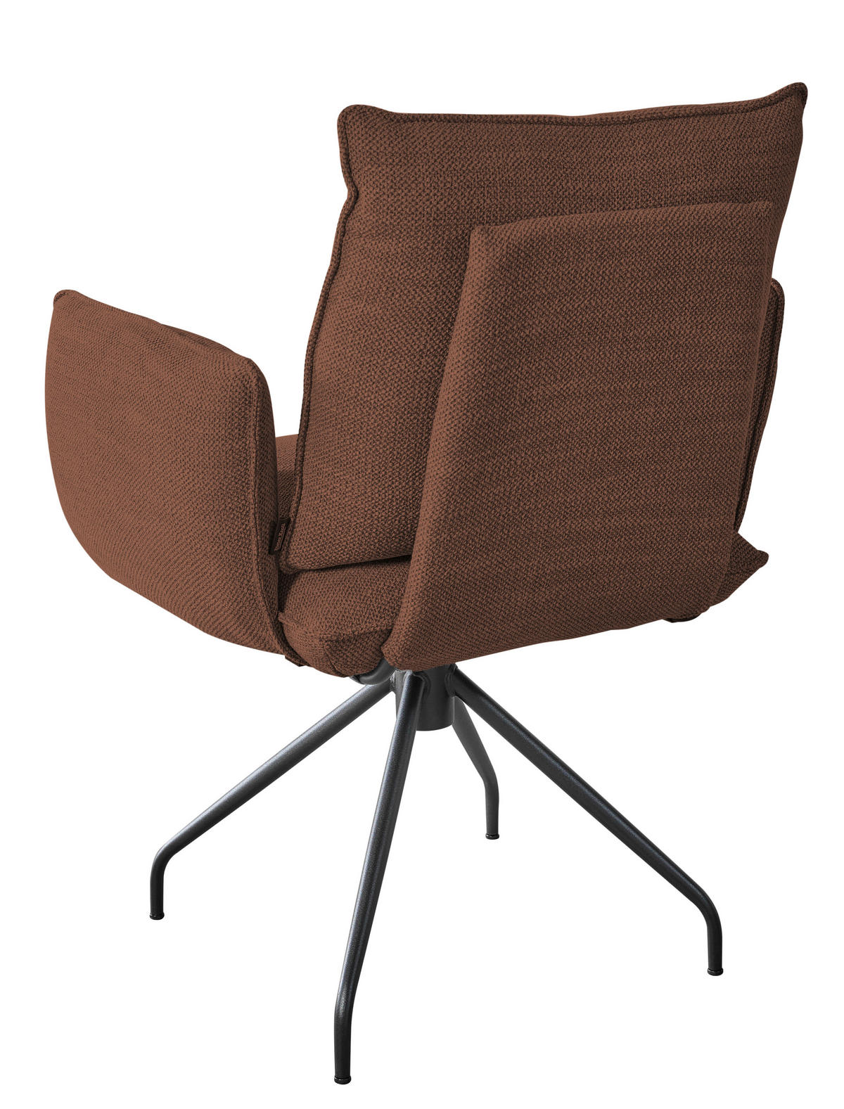 ARMLEHNSTUHL  in Stahl Struktur  - Schwarz/Kupferfarben, Design, Textil/Metall (65/90/70cm) - Dieter Knoll