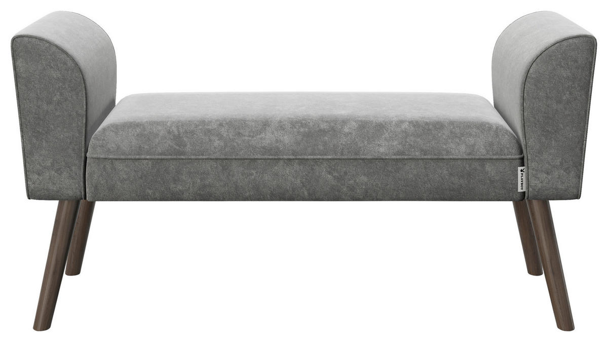 KLOP BREZ NASLONA, tekstil antracit  - barva oreha/antracit, Moderno, tekstil/les (92,7/54,5/30cm) - Playboy