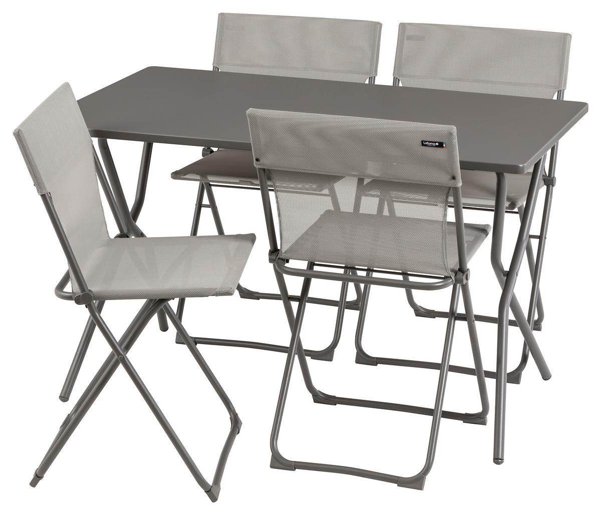 GARTENKLAPPTISCH 120/64/73 cm Metall rechteckig  - Anthrazit/Titanfarben, Basics, Metall (120/64/73cm) - Lafuma Mobilier