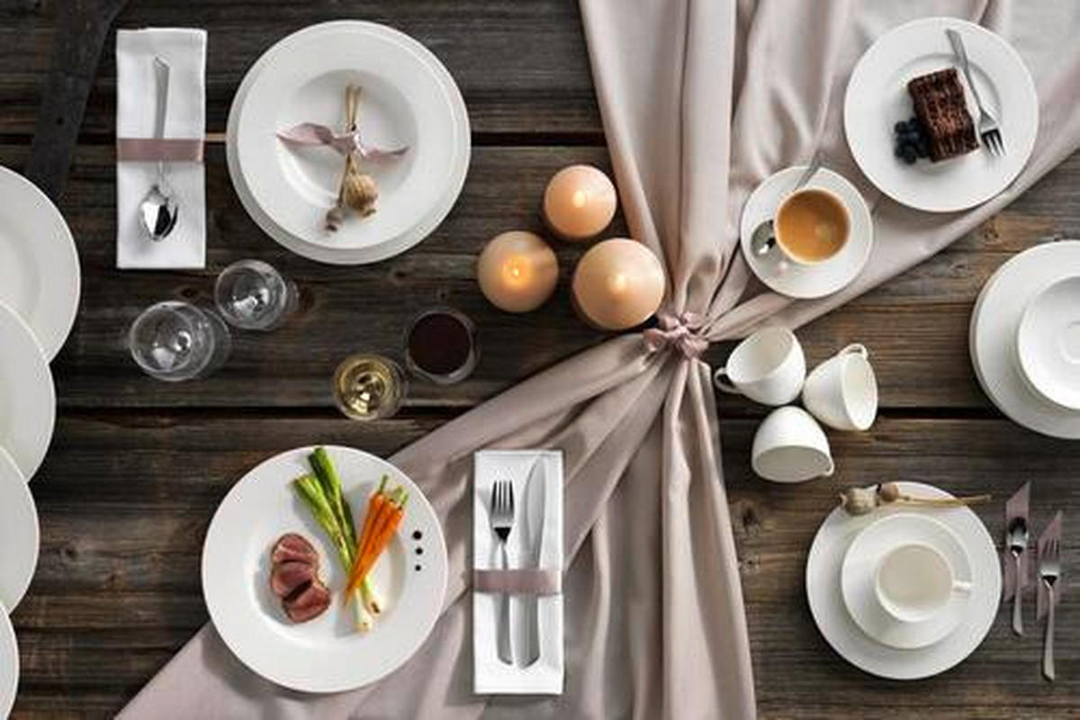 KOMBISERVICE Weiß Basic White 30-teilig 6 Personen  - Weiß, Basics, Keramik (39,4/39,4/33,8cm) - Villeroy & Boch