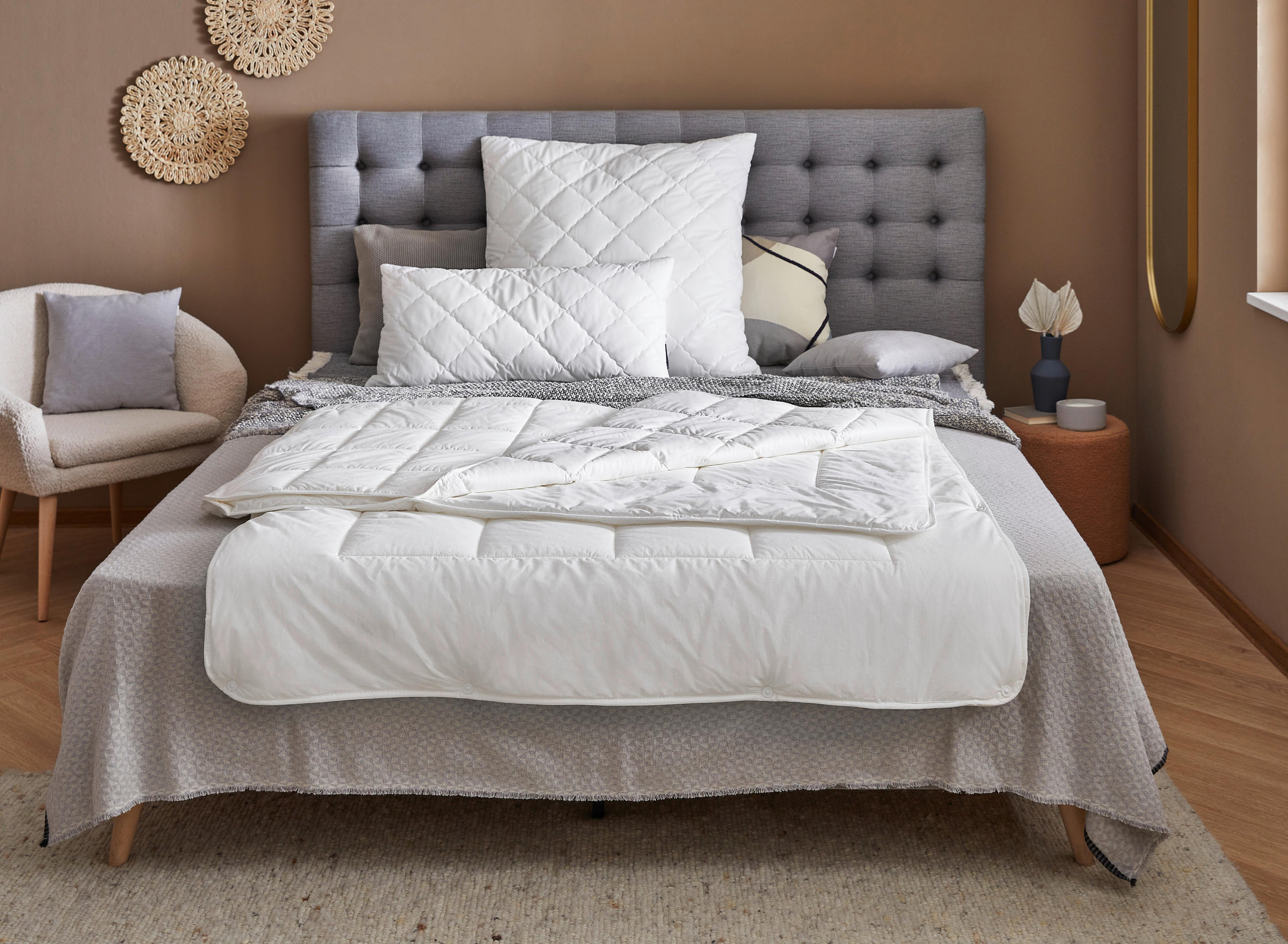 VIERJAHRESZEITENDECKE  Alcando Duett  135/200 cm   - Weiß, Basics, Textil (135/200cm) - Billerbeck