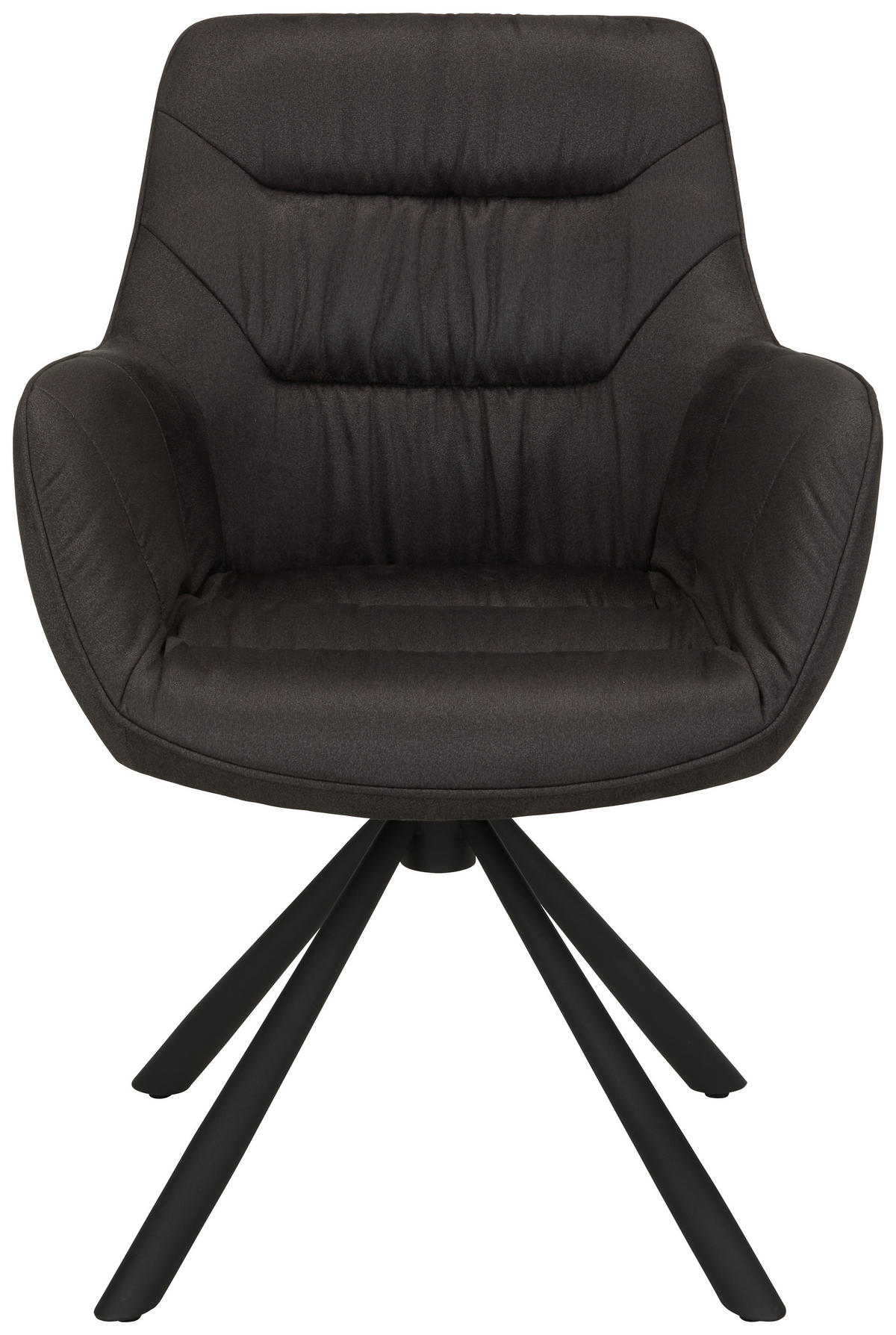 STOL MED ARMSTÖD  360° vridbar sits struktur  - grå/svart, Modern, metall/textil (62/83,5/63cm) - Hom`in