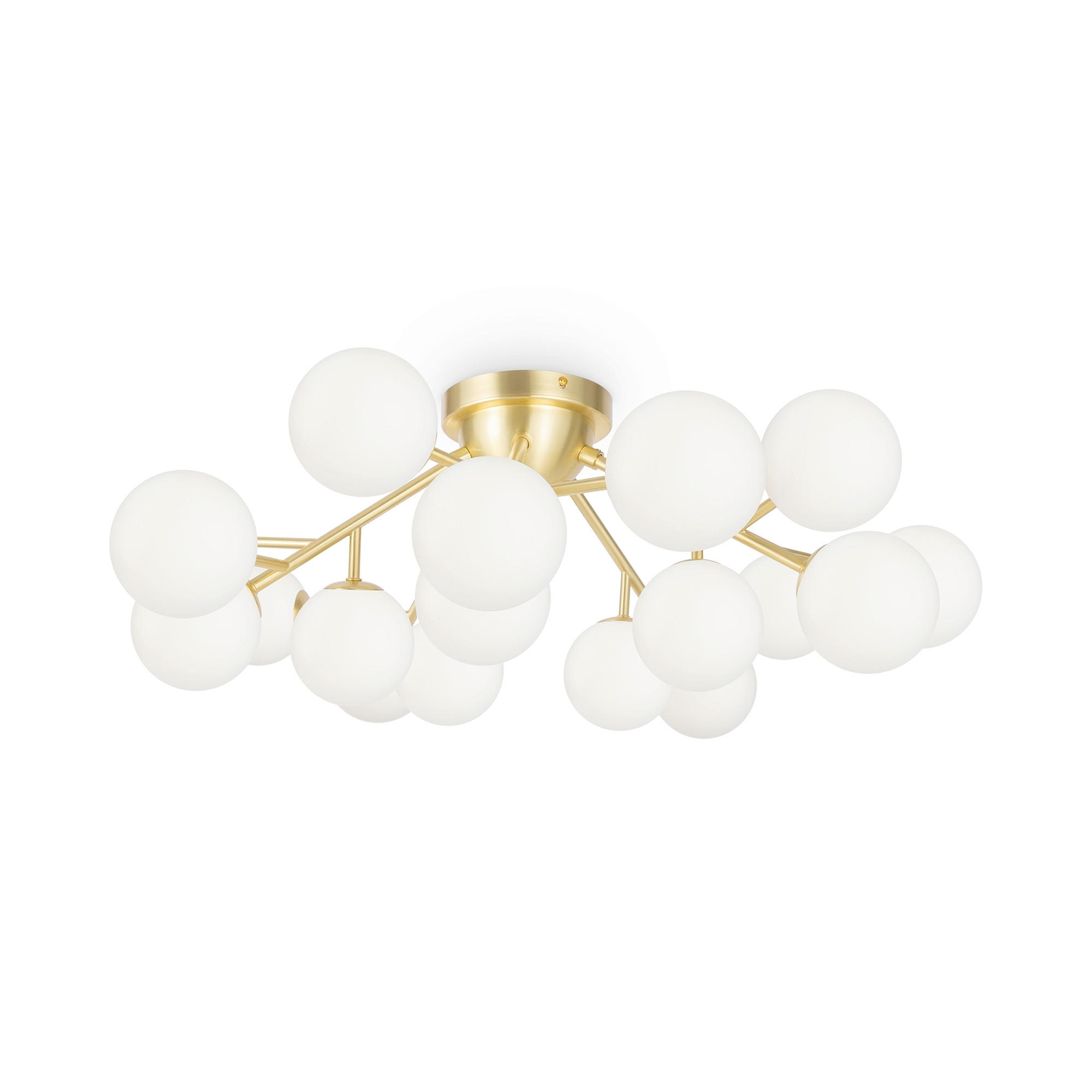 DECKENLEUCHTE Modern 75/25 cm   - Goldfarben/Bernsteinfarben, Trend, Glas/Metall (75/25cm) - MAYTONI