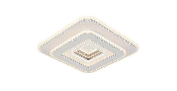 LED-DECKENLEUCHTE 35/35/6 cm   - Chromfarben/Weiß, Basics, Kunststoff/Metall (35/35/6cm) - Novel