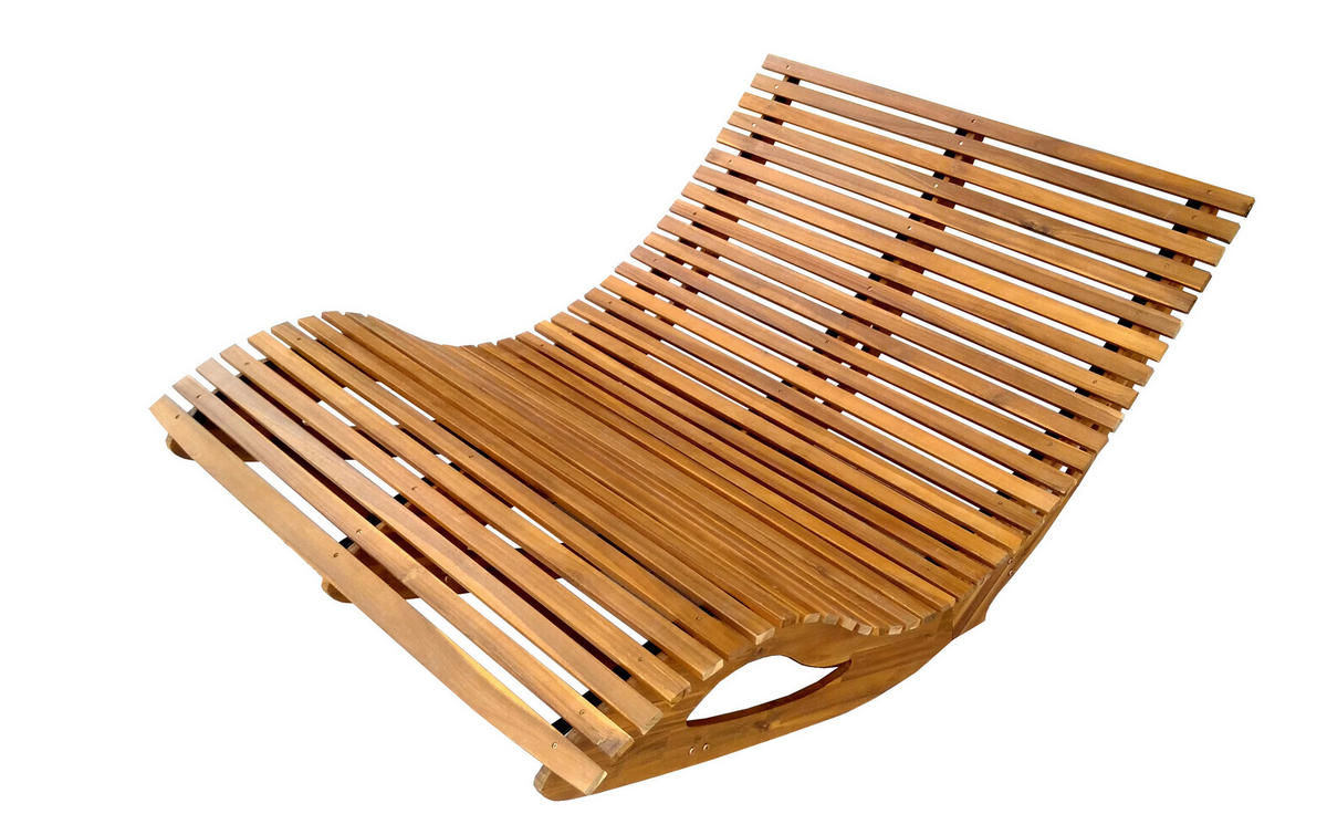 SCHAUKELLIEGE  - Akaziefarben, Basics, Holz (156/120/72cm)