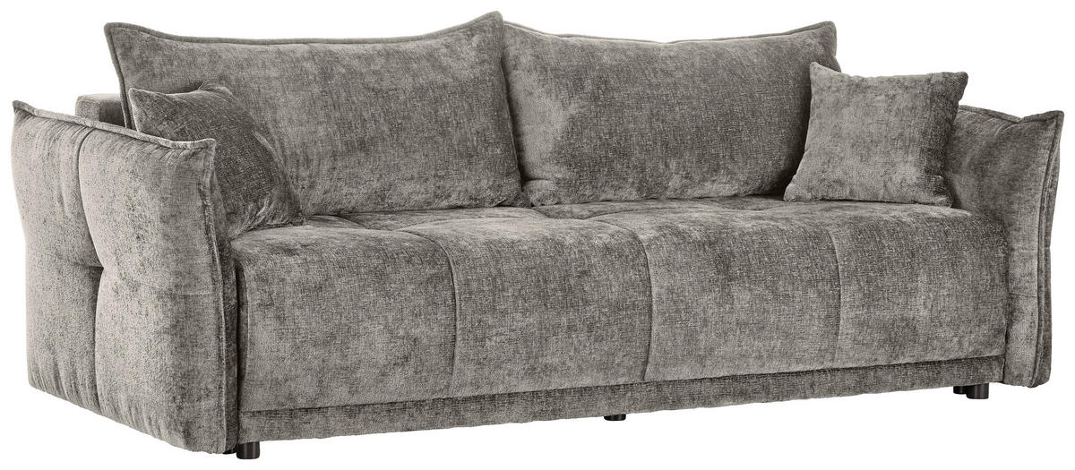 BOXSPRINGSOFA in Chenille Beige  - Beige/Schwarz, MODERN, Kunststoff/Textil (235/95/108cm) - Hom`in