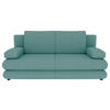 SCHLAFSOFA in Mikrofaser Mintgrün  - Schwarz/Mintgrün, KONVENTIONELL, Kunststoff/Textil (212/93/90cm) - Carryhome
