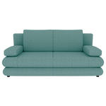 SCHLAFSOFA in Mikrofaser Mintgrün  - Schwarz/Mintgrün, KONVENTIONELL, Kunststoff/Textil (212/93/90cm) - Carryhome