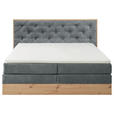 BOXSPRINGBETT 180/200 cm  in Grau, Naturfarben  - Naturfarben/Grau, KONVENTIONELL, Holzwerkstoff/Kunststoff (180/200cm) - Esposa