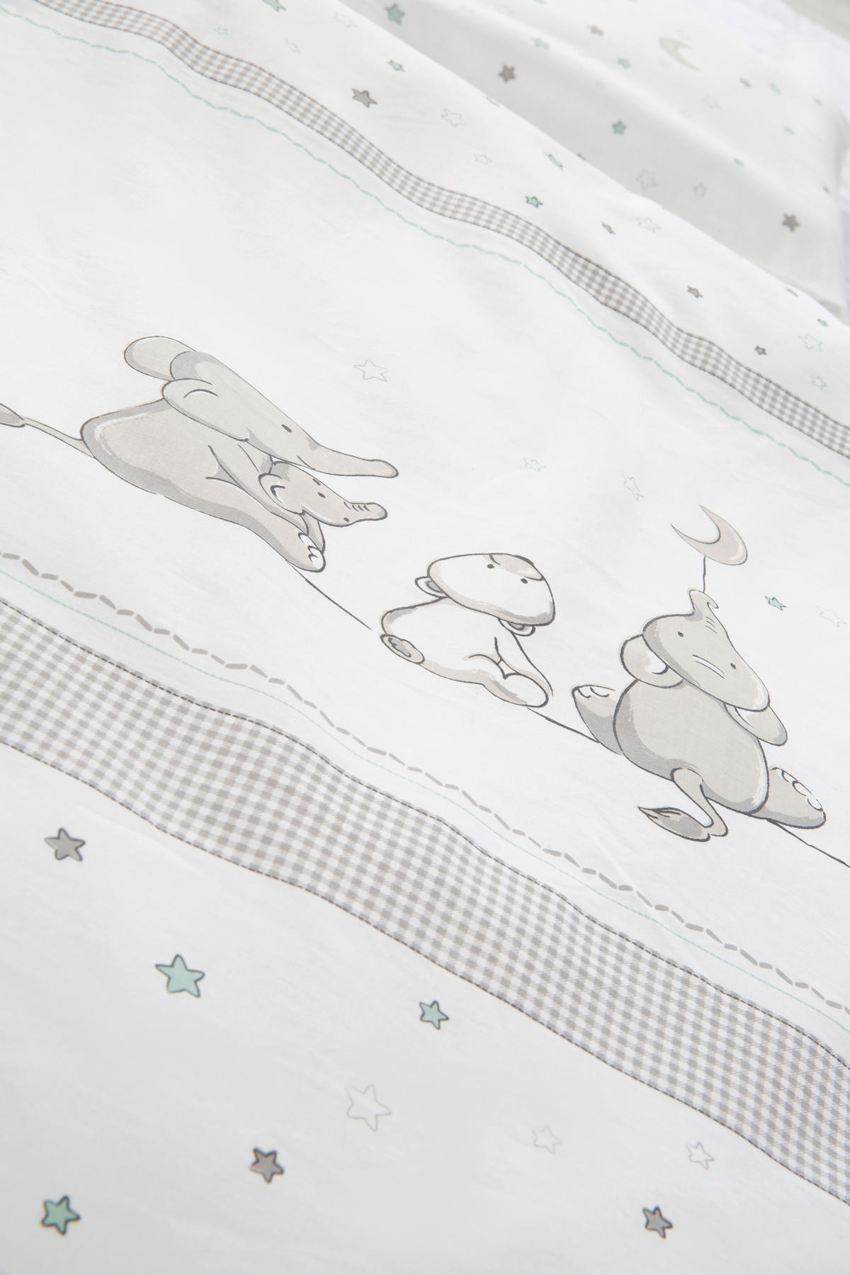 GITTERBETTSET - Taupe/Weiß, Basics, Textil - Roba