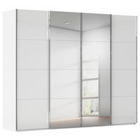 SCHWEBETÜRENSCHRANK 271/223/68 cm 4-türig Weiß  - Chromfarben/Weiß, Design, Glas/Holzwerkstoff (271/223/68cm) - Novel