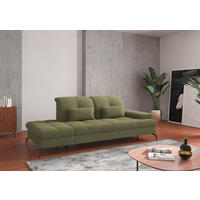 RÉCAMIERE Hellgrün Flachgewebe  - Schwarz/Hellgrün, KONVENTIONELL, Textil/Metall (231/90/122cm) - Sit & More