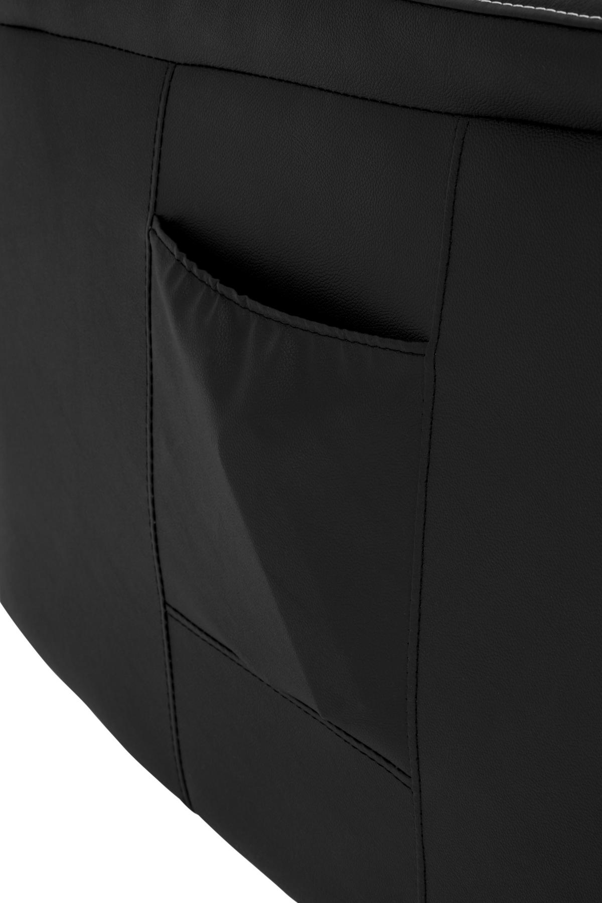 FERNSEHSESSEL in Lederlook Schwarz  - Weiss/Schwarz, Design, Leder/Kunststoff (78/108/91cm) - MID.YOU