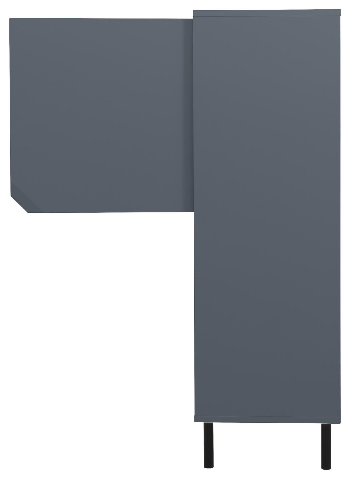 HIGHBOARD  in 118/137/43 cm  - Schwarz/Dunkelblau, Design, Holzwerkstoff/Metall (118/137/43cm)