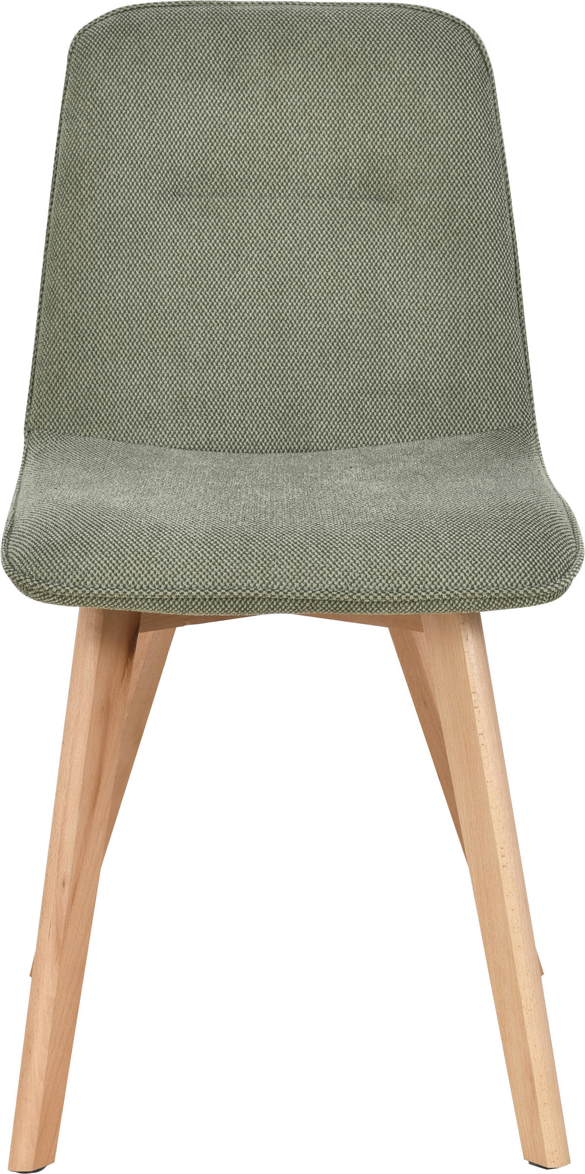 STUHL   Leinenoptik  Grün, Buchefarben  - Buchefarben/Grün, Modern, Holz/Textil (45/88/54cm) - Stylife