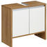 WASCHBECKENUNTERSCHRANK 62/55/28 cm - Eichefarben/Weiß, MODERN, Holzwerkstoff (62/55/28cm) - Xora WASCHBECKENUNTERSCHRANK 62/55/28 cm - Eichefarben/Weiß, MODERN, Holzwerkstoff (62/55/28cm) - Xora