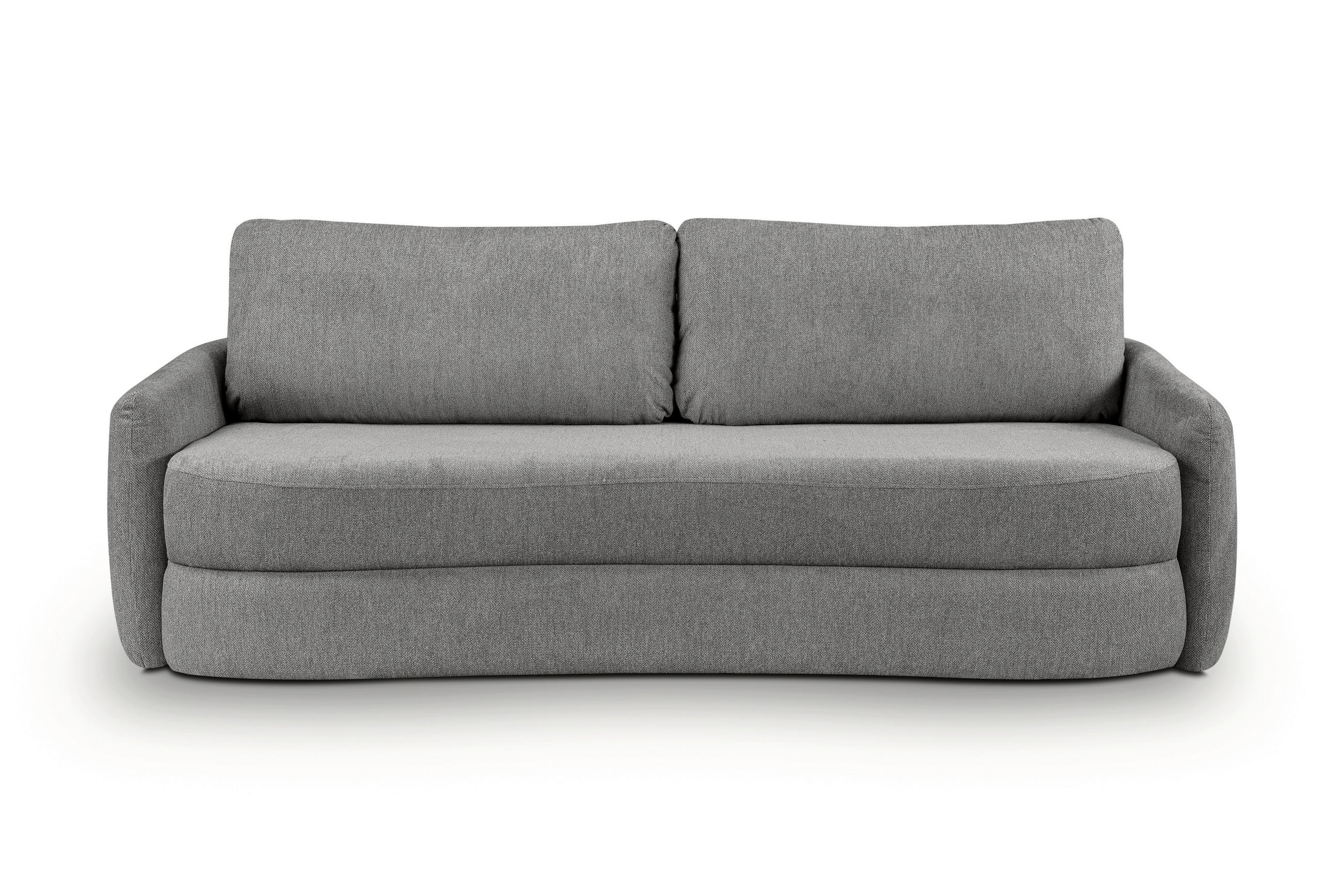 SCHLAFSOFA DIANA  mit Liegefunktion Struktur Grau  - Schwarz/Grau, Basics, Kunststoff/Textil (231/93/108cm) - MID.YOU