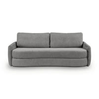 SCHLAFSOFA DIANA  mit Liegefunktion Struktur Grau  - Schwarz/Grau, Basics, Kunststoff/Textil (231/93/108cm) - MID.YOU