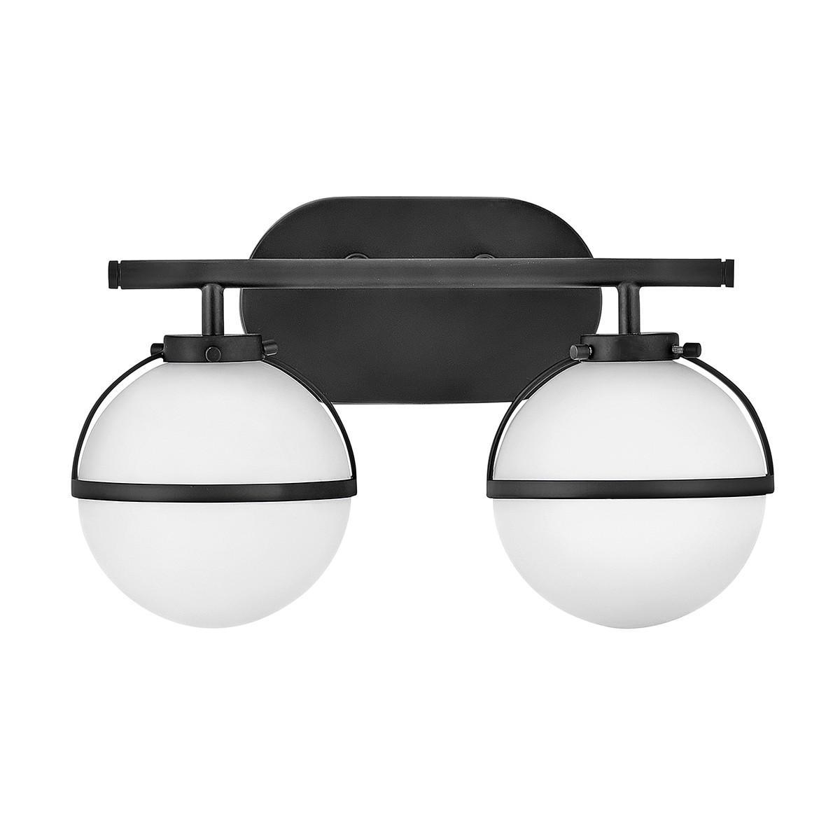 BADEZIMMER-WANDLEUCHTE Elstead Hollis 38.1/23/19.3 cm   - Schwarz, KONVENTIONELL, Glas/Metall (38.1/23/19.3cm) - Elstead Lighting