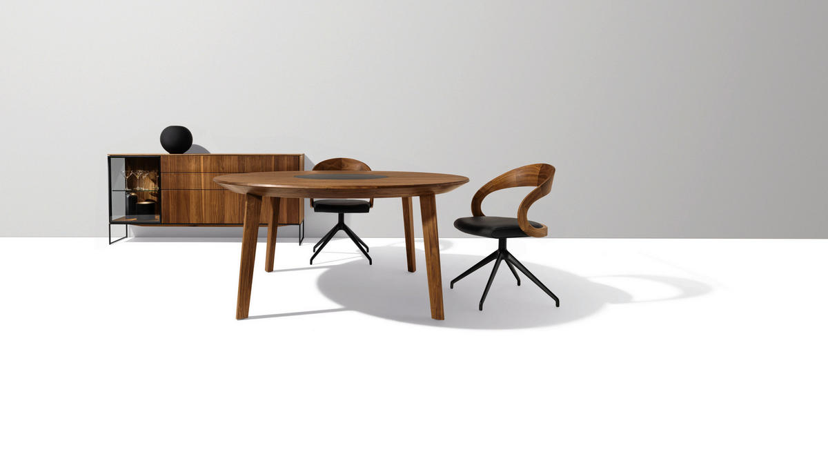 ESSTISCH in Holz 200/200/75 cm  - Nussbaumfarben, Design, Holz (200/200/75cm) - Team 7