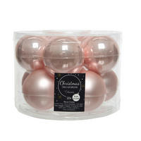 CHRISTBAUMKUGEL-SET 6 cm 10-teilig  - Hellrosa, LIFESTYLE, Glas (6cm)