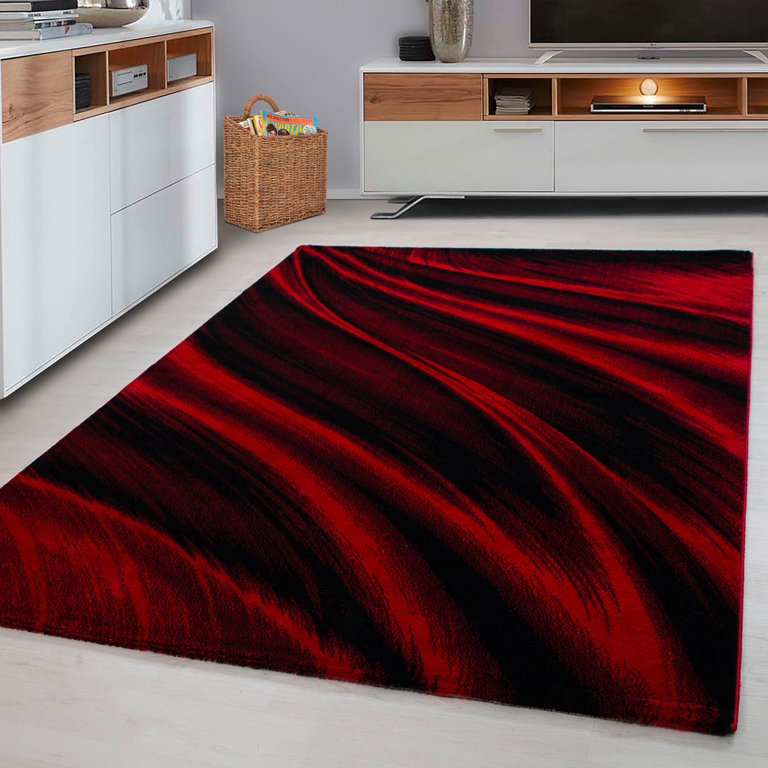 FLACHWEBETEPPICH 140/200 cm Miami  - Rot, Design, Textil (140/200cm) - Novel