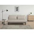 SCHLAFSOFA Cord Beige  - Beige/Schwarz, Design, Textil/Metall (191/92/99cm) - Carryhome