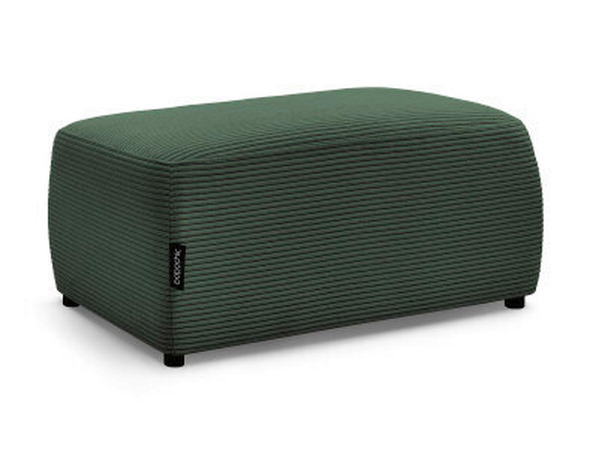HOCKER ATILLA Cord Dunkelgrün  - Dunkelgrün/Schwarz, MODERN, Kunststoff/Textil (92/44/48cm)