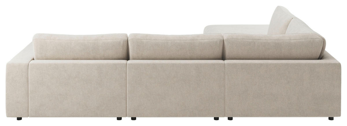 ECKSOFA Naturfarben Chenille  - Schwarz/Naturfarben, Design, Kunststoff/Textil (240/313cm) - Pure Home Lifestyle