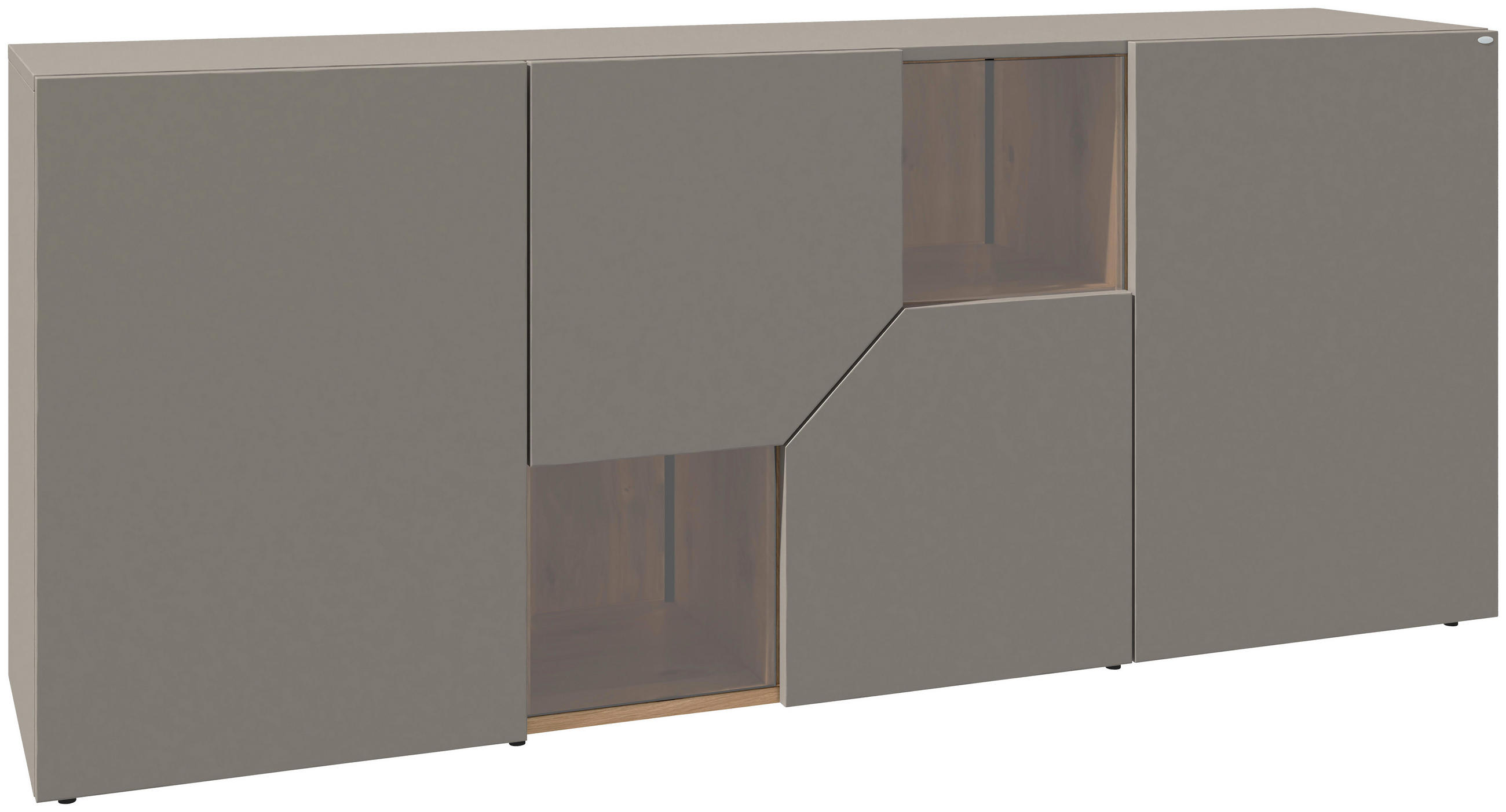 SIDEBOARD  in 192/82/45 cm  - Wildeiche/Grau, Design, Glas/Holz (192/82/45cm) - Voglauer