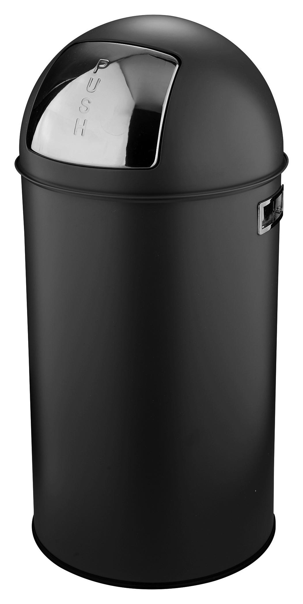 ABFALLEIMER 50 L  - Schwarz, KONVENTIONELL, Metall (34/74cm) - P & B