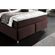 BOXSPRINGBETT 140/200 cm  in Dunkelbraun  - Dunkelbraun/Alufarben, KONVENTIONELL, Textil/Metall (140/200cm) - Dieter Knoll