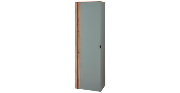GARDEROBENSCHRANK  in 55/179/37 cm  - Salbeigrün/Schwarz, Design, Holzwerkstoff/Metall (55/179/37cm) - Voleo